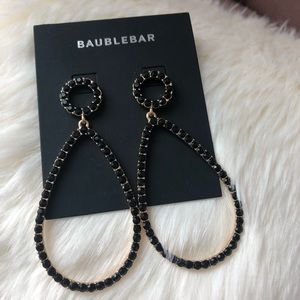 Black teardrop earrings